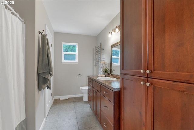 21795 SE Grand Island Loop, Dayton, OR 97114 - bathroom with vanity, tile patterned floors, and a shower with curtain