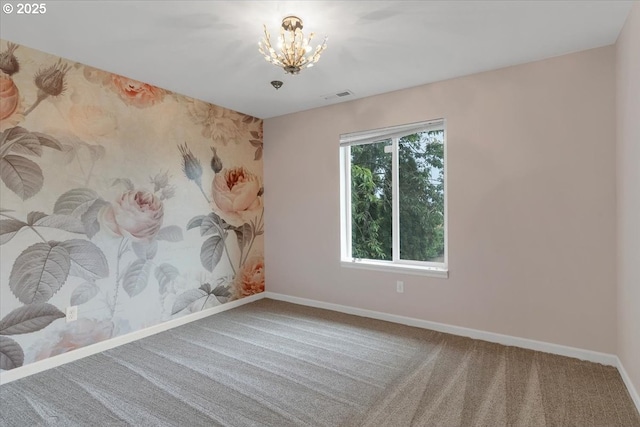 21795 SE Grand Island Loop, Dayton, OR 97114 - spare room with carpet floors and a chandelier