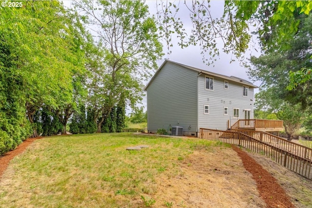 21795 SE Grand Island Loop, Dayton, OR 97114 - view of grassy yard featuring a wooden deck