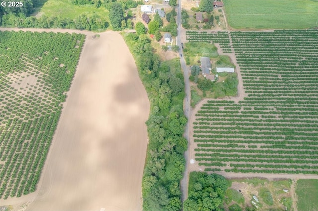 21795 SE Grand Island Loop, Dayton, OR 97114 - aerial view of property and surrounding area with large plots for crops and rural landscape