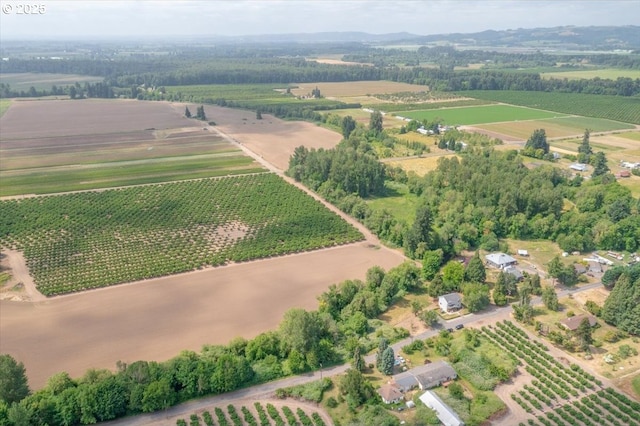 21795 SE Grand Island Loop, Dayton, OR 97114 - aerial view of property and surrounding area with large plots for crops and rural landscape