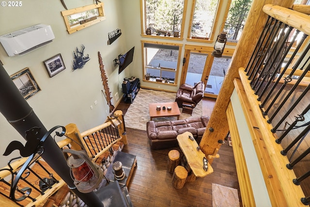 123604 Muttonchop St, Crescent Lake, OR 97733 - living room with hardwood / wood-style floors and stairway