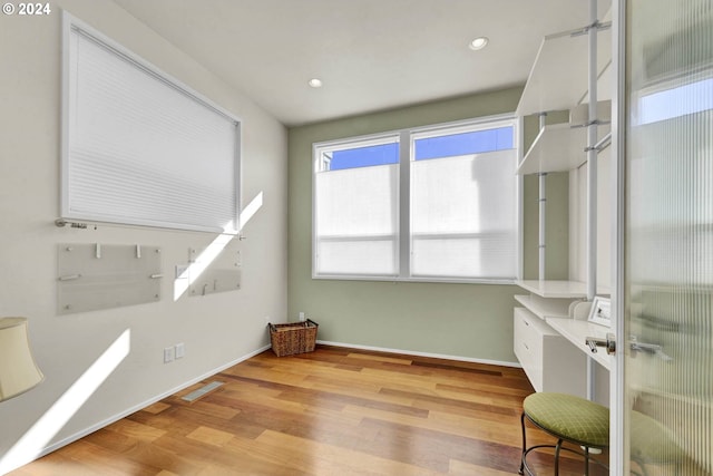 interior space with light wood-type flooring