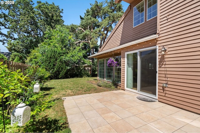 view of patio with fence