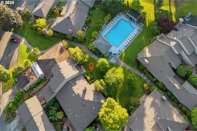 7785 SW Fairway Dr, Wilsonville, OR 97070 - aerial view of residential area featuring a pool
