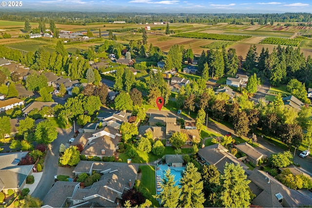 7785 SW Fairway Dr, Wilsonville, OR 97070 - aerial view of property and surrounding area with nearby suburban area and rows of crops