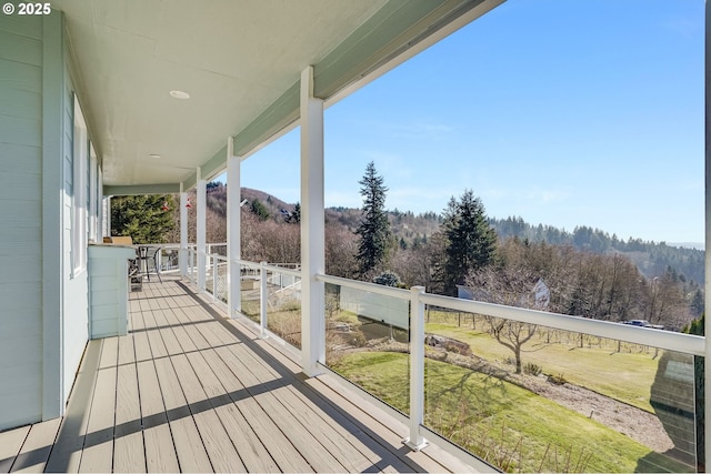 view of wooden terrace