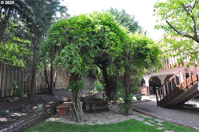 13950 SW Barlow Rd, Beaverton, OR 97008 - view of yard with a patio area and stairs