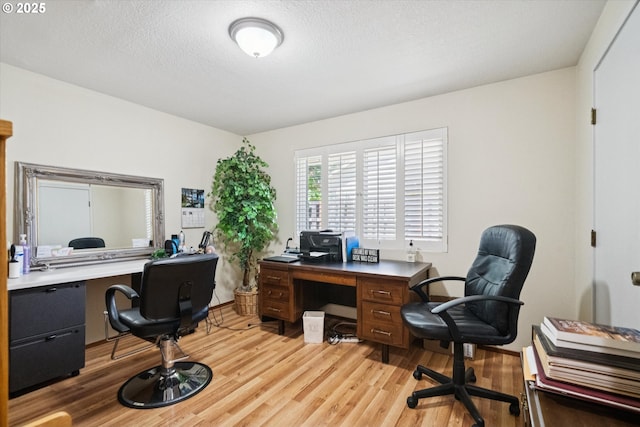 11820 SW Reid Ct, Beaverton, OR 97008 - office with light wood-style floors and a textured ceiling
