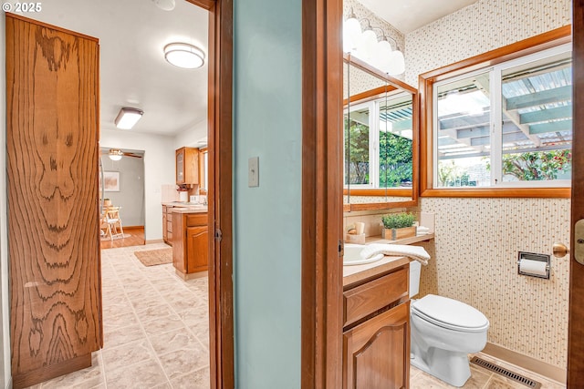 3116 Vista Dr, Forest Grove, OR 97116 - bathroom with visible vents, tile patterned floors, and vanity