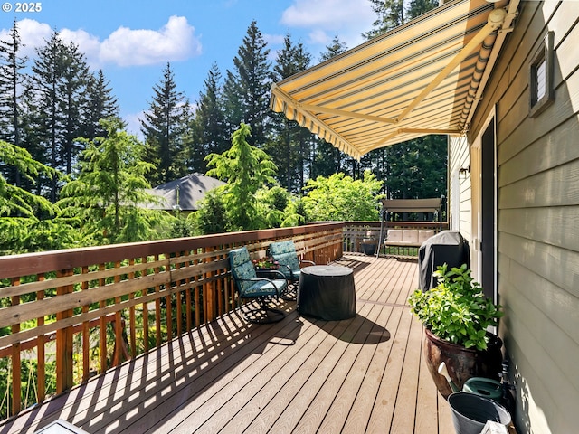 22824 NE 254th Ct, Battle Ground, WA 98604 - deck with view of scattered trees and grilling area