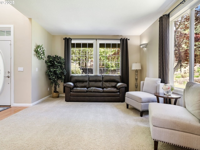 22824 NE 254th Ct, Battle Ground, WA 98604 - carpeted living room with healthy amount of natural light and baseboards