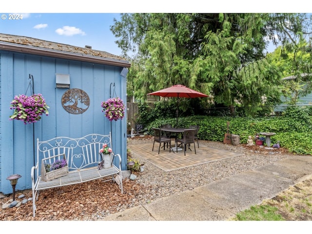 view of patio with fence