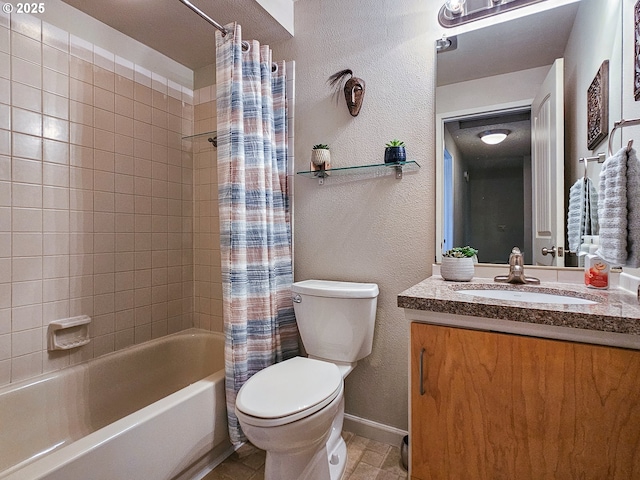 12066 SE 104th Ct Unit 20, Happy Valley, OR 97086 - full bath with vanity, shower / bath combination with curtain, and a textured wall