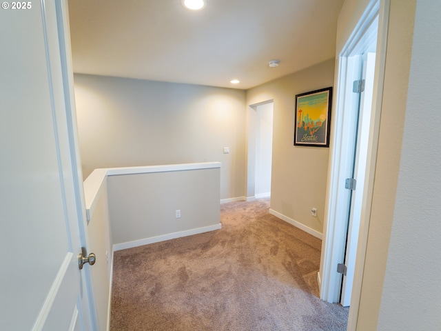 11473 SE Pleasant Valley Pkwy, Happy Valley, OR 97086 - hallway featuring carpet floors, recessed lighting, and baseboards