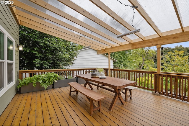 7928 SE 21st Ave, Portland, OR 97202 - deck with outdoor dining space and a pergola