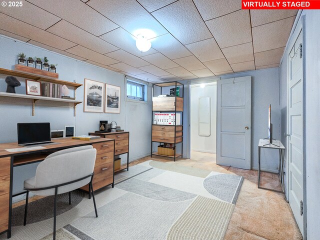 view of office area