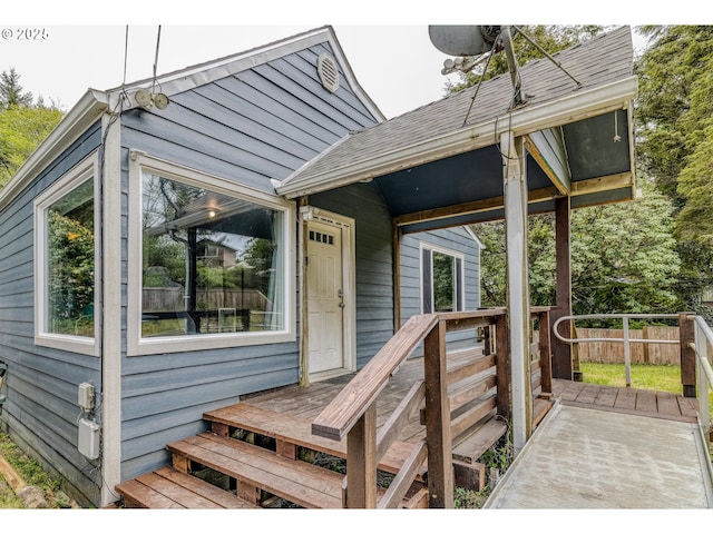 exterior space with fence