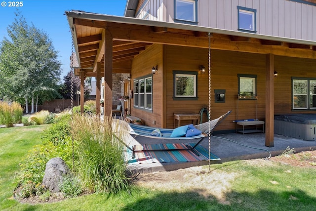 rear view of property with a patio area