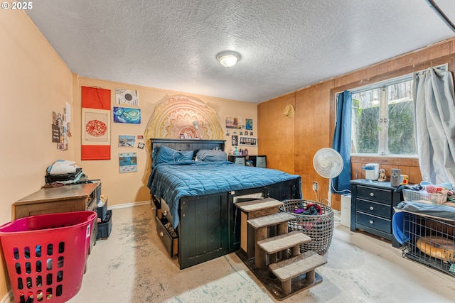 bedroom featuring a textured ceiling