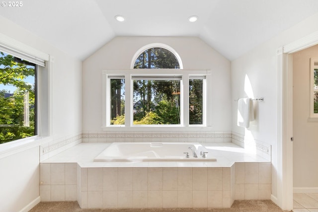 16273 Barlow Dr, Oregon City, OR 97045 - full bath with a bath, plenty of natural light, and vaulted ceiling