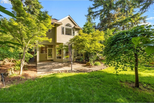 16273 Barlow Dr, Oregon City, OR 97045 - rear view of house with a patio and a yard