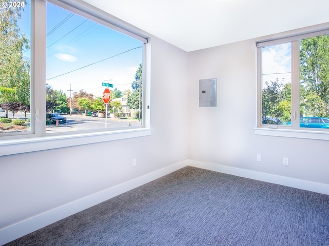 4984 NE 32nd Pl, Portland, OR 97211 - unfurnished room with carpet floors, electric panel, and baseboards