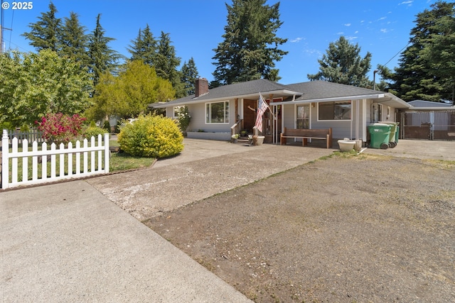 2408 N College St, Newberg, OR 97132 - view of front of house with a chimney and a porch