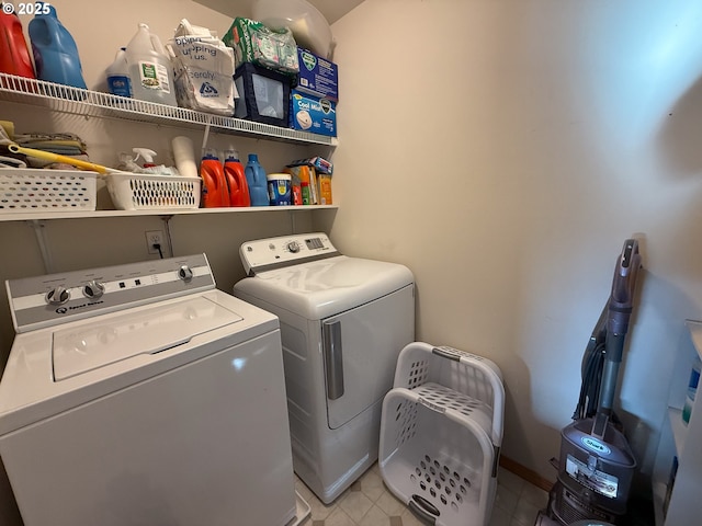 laundry area featuring washer and dryer