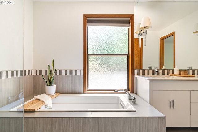 511 SW Colony Dr, Portland, OR 97219 - bathroom with vanity, plenty of natural light, and a bath