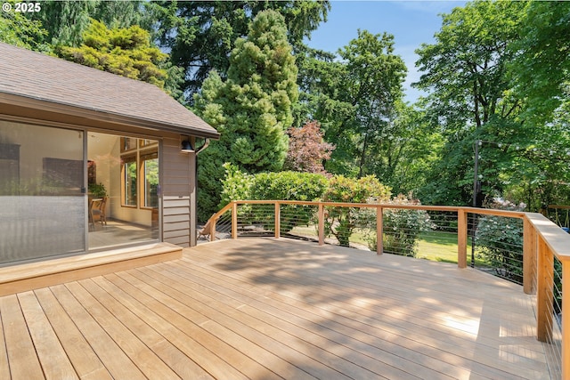 511 SW Colony Dr, Portland, OR 97219 - wooden terrace with view of scattered trees