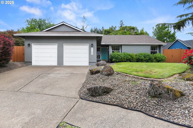 21689 SW Klickitat Ct, Tualatin, OR 97062 - ranch-style home with an attached garage, concrete driveway, and a shingled roof