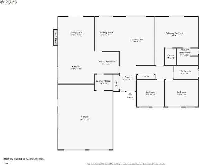 21689 SW Klickitat Ct, Tualatin, OR 97062 - property floor plan