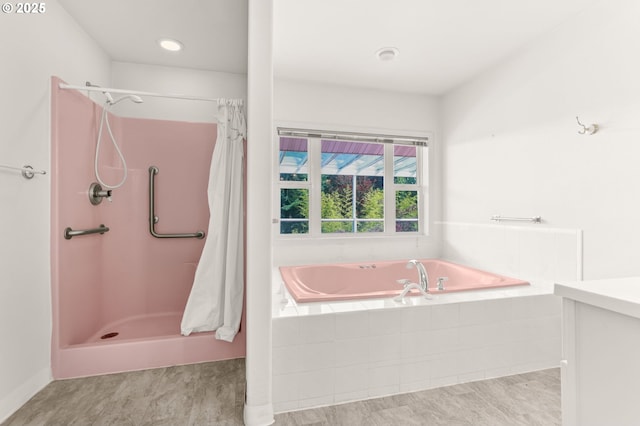 18183 SE Richey Rd, Gresham, OR 97080 - bathroom featuring a bath, a shower with curtain, and vanity