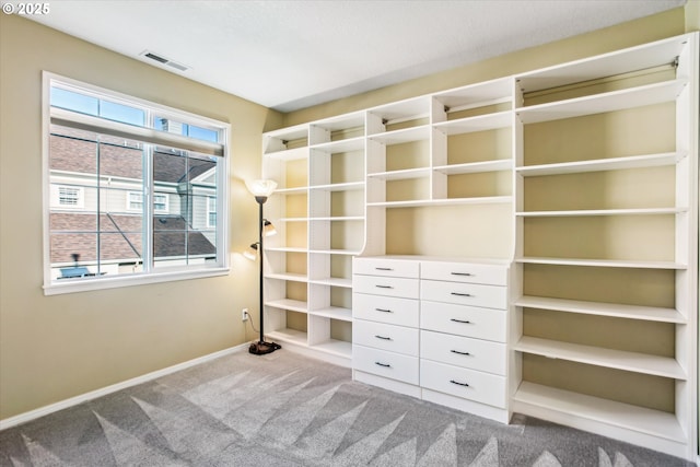 interior space featuring carpet flooring