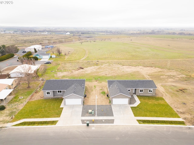 bird's eye view with a rural view