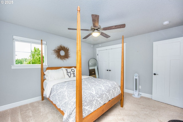 15928 Stables Pl, Oregon City, OR 97045 - carpeted bedroom with baseboards, ceiling fan, and a closet