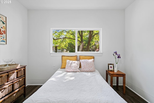1605 SE 46th Ave, Portland, OR 97215 - bedroom with dark wood finished floors and baseboards