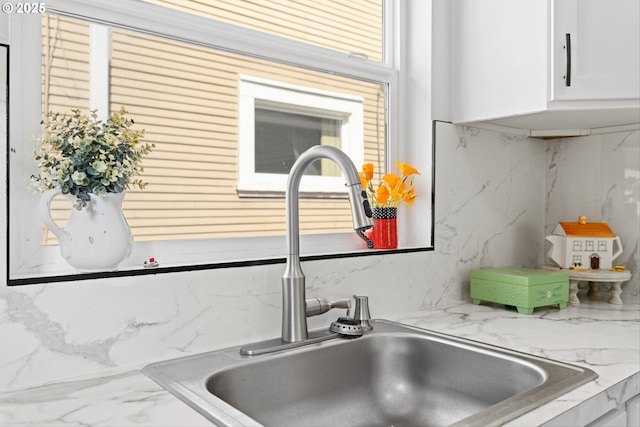 1605 SE 46th Ave, Portland, OR 97215 - kitchen view of a sink and white cabinetry