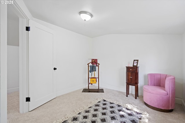 1605 SE 46th Ave, Portland, OR 97215 - sitting room featuring carpet flooring and lofted ceiling