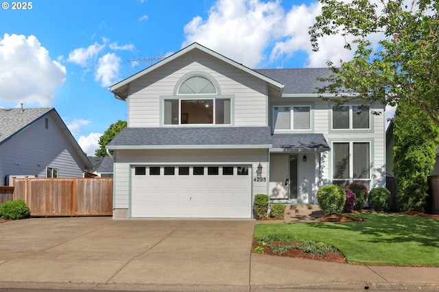4095 Eddystone Pl, Eugene, OR 97404 - traditional home featuring driveway, a shingled roof, and a garage