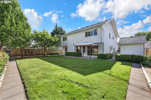 4095 Eddystone Pl, Eugene, OR 97404 - rear view of property featuring a patio, a gazebo, and cooling unit