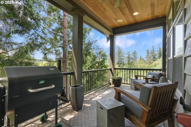 10155 SW Morrison St, Portland, OR 97225 - view of patio with a grill and an outdoor hangout area