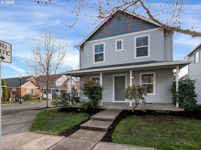 view of front facade with covered porch