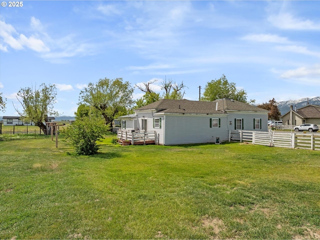 710 School St, Haines, OR 97833 - back of house with a wooden deck