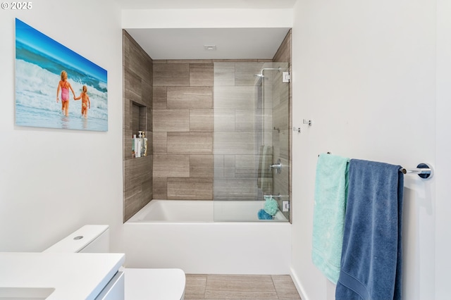 1075 NW Northrup St Unit 814, Portland, OR 97209 - full bathroom featuring vanity, bathtub / shower combination, and toilet