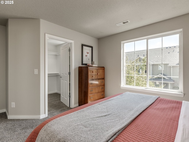 11656 SW Auklet Loop, Beaverton, OR 97007 - bedroom with carpet, a walk in closet, a closet, and a textured ceiling
