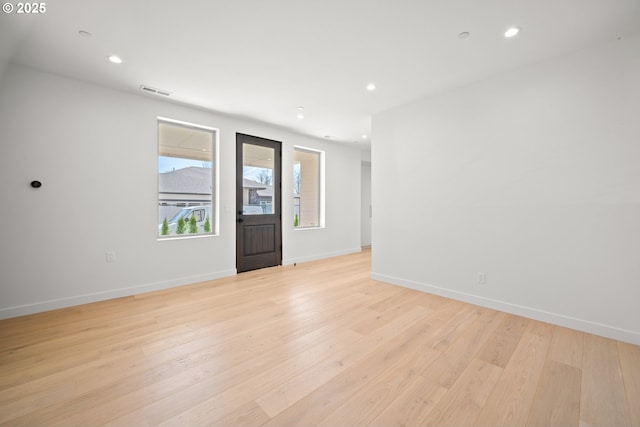 5100 S St, Washougal, WA 98671 - interior space with recessed lighting, baseboards, light wood-type flooring, and visible vents