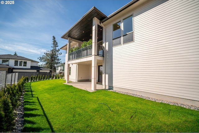 5100 S St, Washougal, WA 98671 - back of property featuring a patio, a yard, fence, and a balcony
