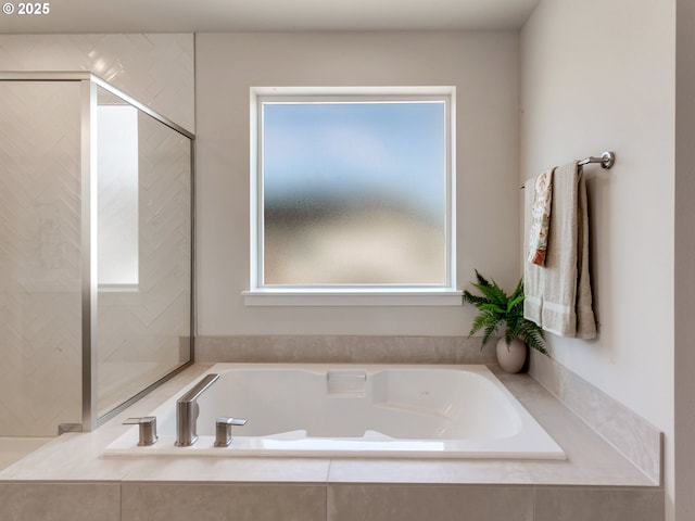 13847 SW Sabrina Ave, Tigard, OR 97140 - bathroom with a garden tub and a shower stall